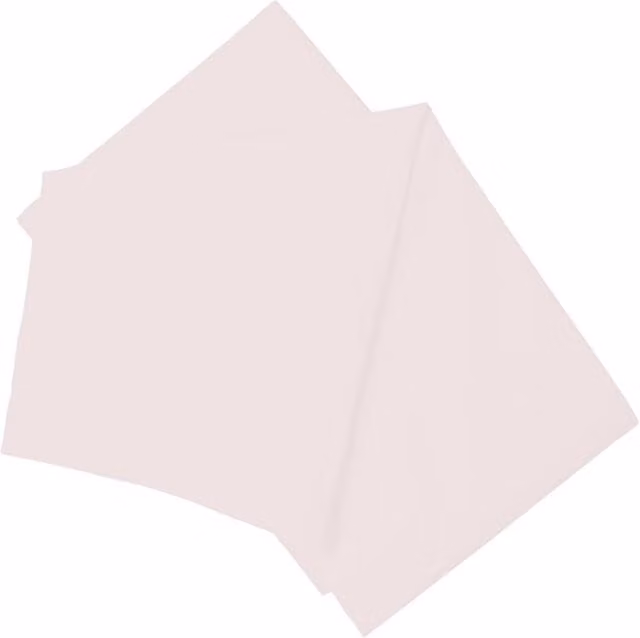 Belledorm Easy Care 200 Thread Count Cotton Polyester Percale Flat Sheet, Light Pink, W: 180 cm, L: 200 cm