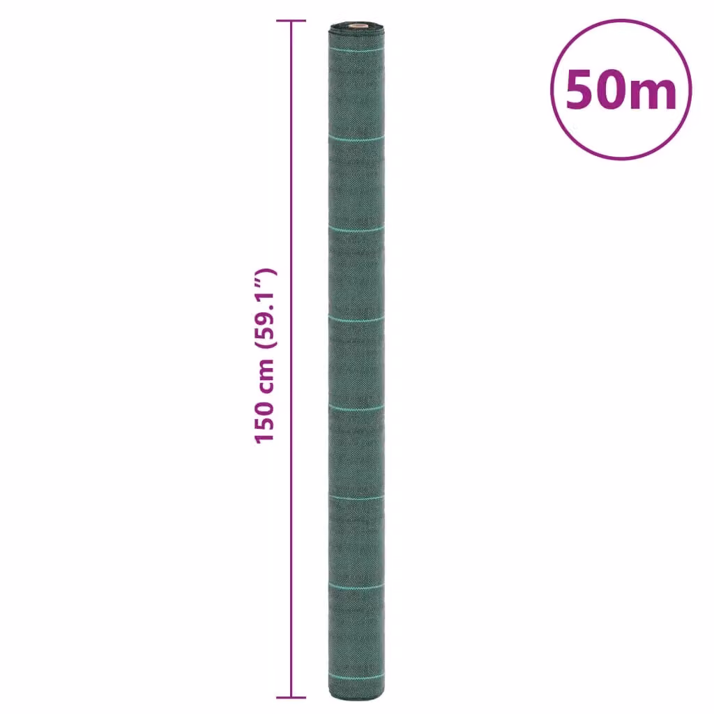 Berkfield Home Green Weed Membrane, W: 1.5 m, L: 50 m – 5
