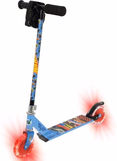 Mattel Hot Wheels Inline Revver Scooter in Blue and Multicolour with Light and Sound and Brake