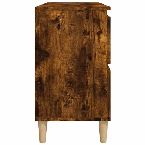 vidaXL Freestanding Bathroom Sink Cabinet in Brown Oak, W: 80 cm, D: 33 cm, H: 60 cm – 5