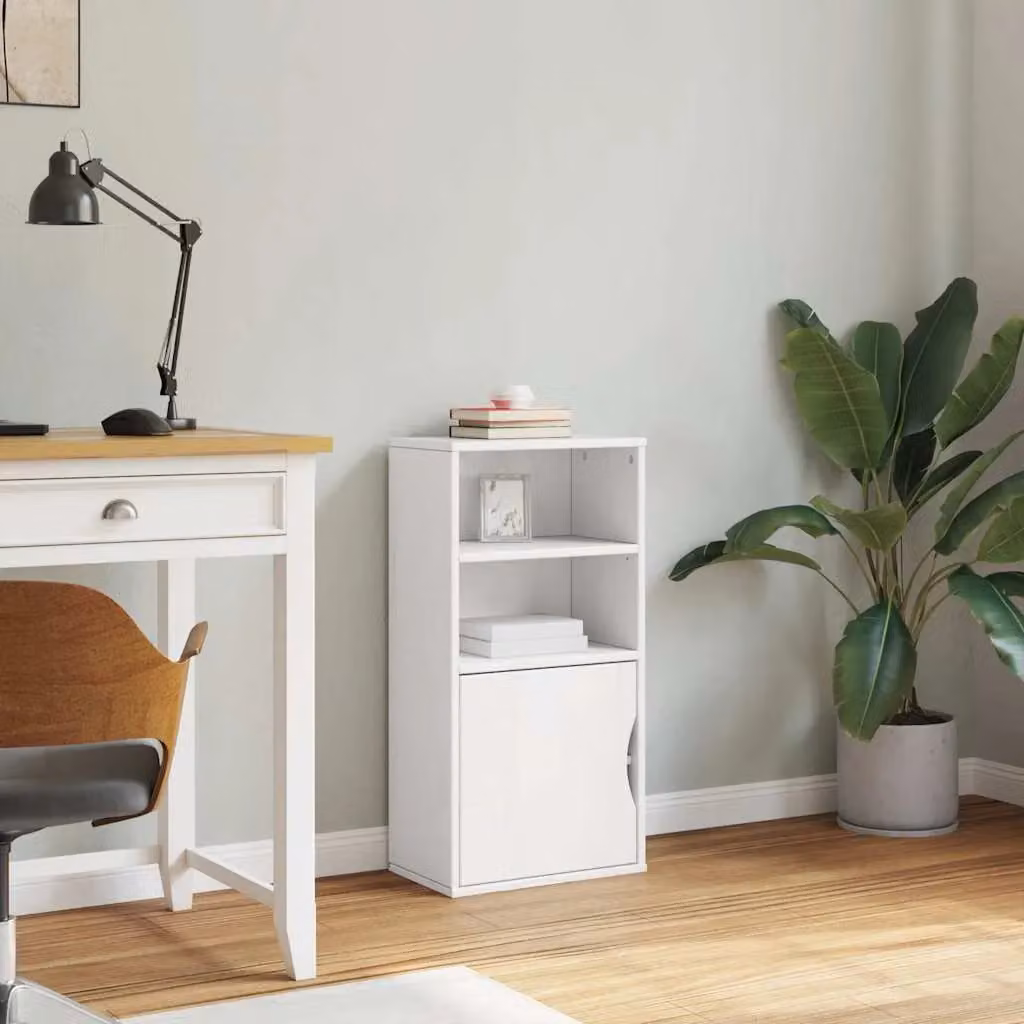 Berkfield Home ODDA Side Cabinet in White Solid Pine Wood, W/D/H: 40 x 24 x 79 cm – 2