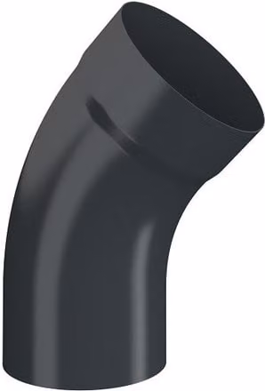 Lindab Galvanised Steel Downpipe Bend with Socket 45 - 75mm Anthracite Grey