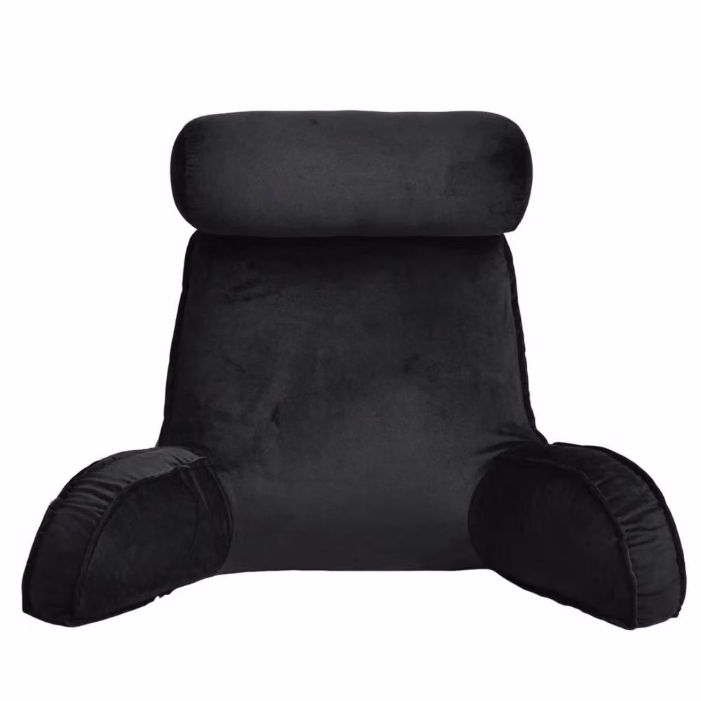 SPETLEK Black Contoured Wedge Cuddle Cushion for Lumbar Support and Head Rest, Cot Size – 2