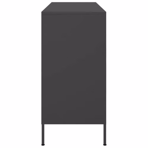 vidaXL Black Steel Sideboard, W/D/H: 100.5 x 39 x 79 cm – 6
