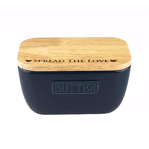 Selbrae House Blue Ceramic Butter Dish