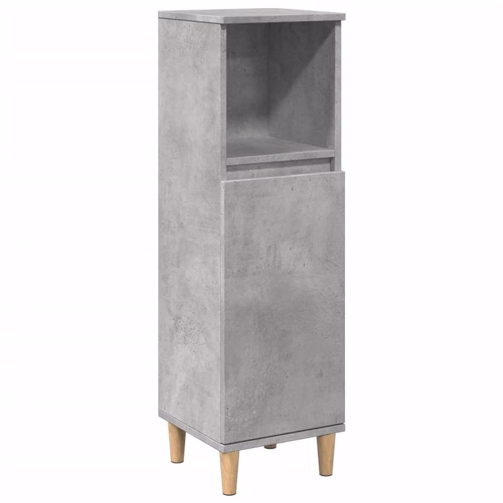 Berkfield Home Modern Freestanding Bathroom Cabinet in Concrete Grey, W/D/H: 30 x 30 x 100 cm – 2