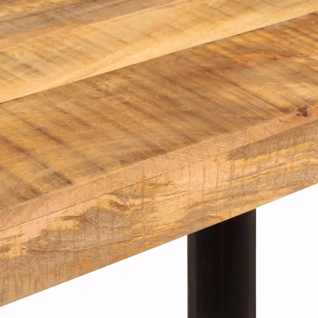 Berkfield Home Rectangular Mango Wood Dining Table in Brown, W/D/H: 120 x 60 x 76 cm – 5
