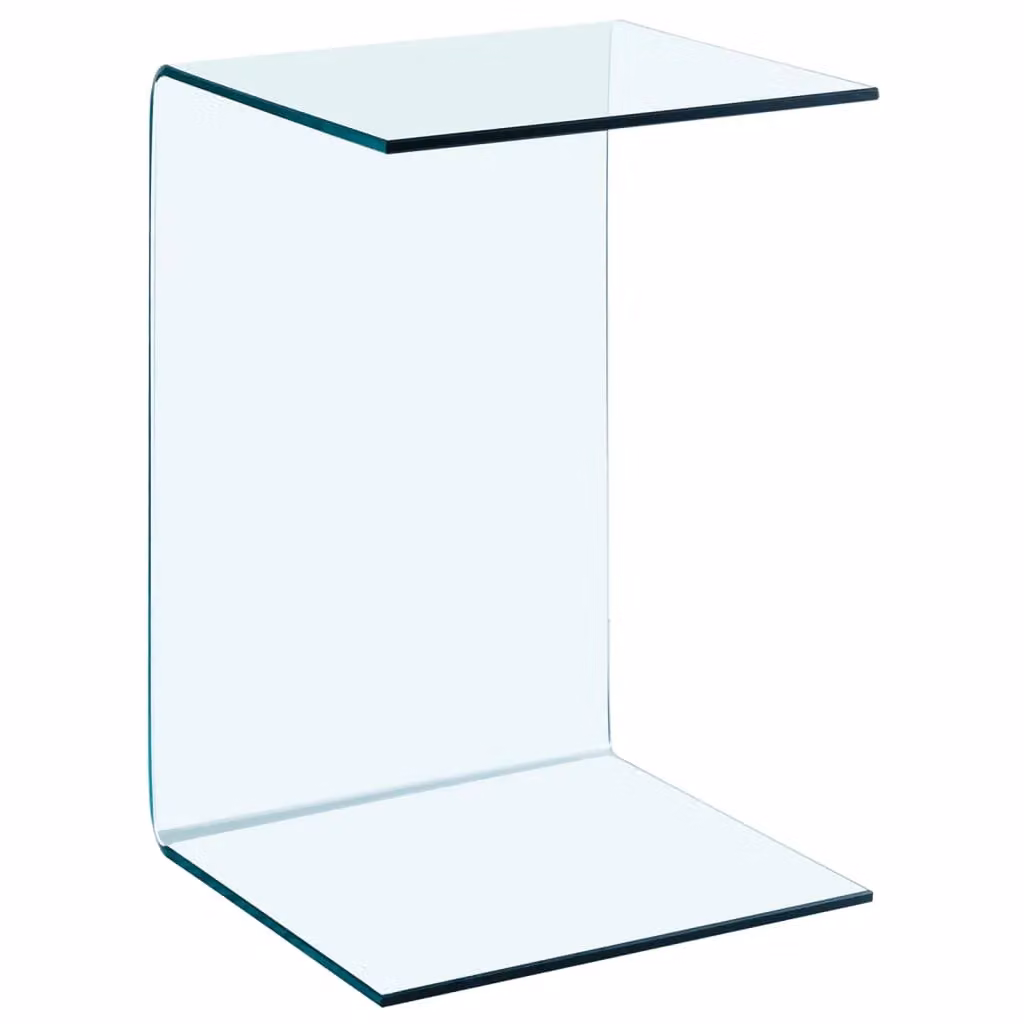 Berkfield Home Grey Tempered Glass Side Table W/D/H: 40 x 40 x 60 cm – 2