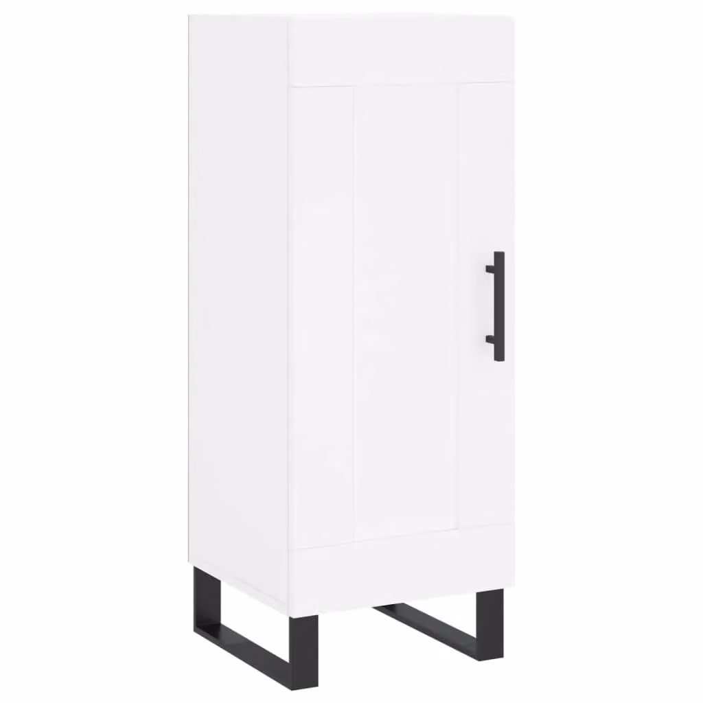 Berkfield Home Modern White Matt Sideboard in Engineered Wood, W/D/H: 34.5 x 34 x 90 cm – 2