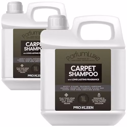 Pro-Kleen Parfum Luxe Carpet Shampoo with Woody, Oud and Warm Fragrance, 2 x 1 l