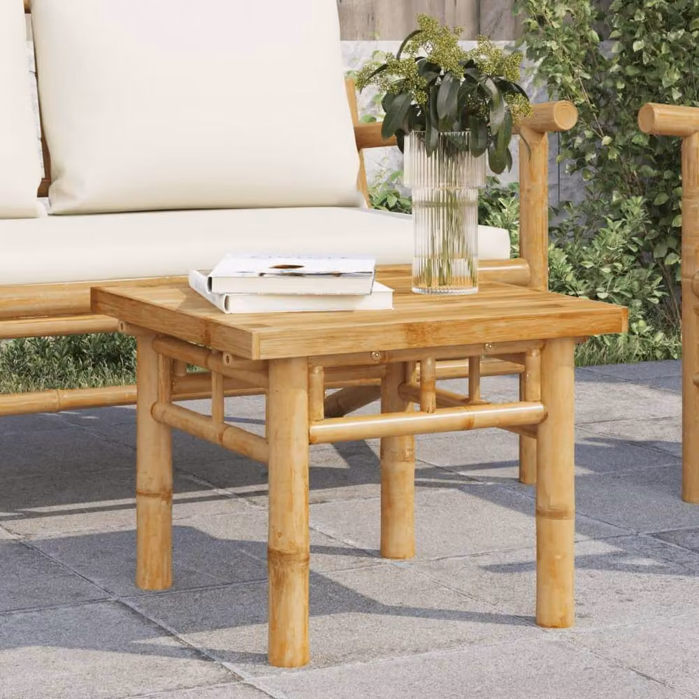 Berkfield Home Beautiful Bamboo Coffee Table in Brown, W/D/H: 45 x 45 x 35 cm – 2