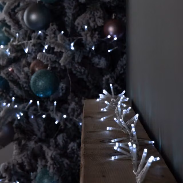 Samuel ALEXANDER TreeBrights Christmas String Lights with Timer, 750 White LEDs on 18.7m Clear Cable – 1