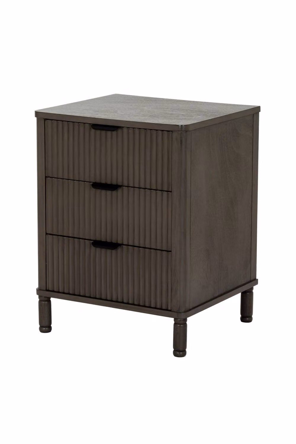 KDMD Reed Collection 3 Drawer Bedside Table in Brown – 2
