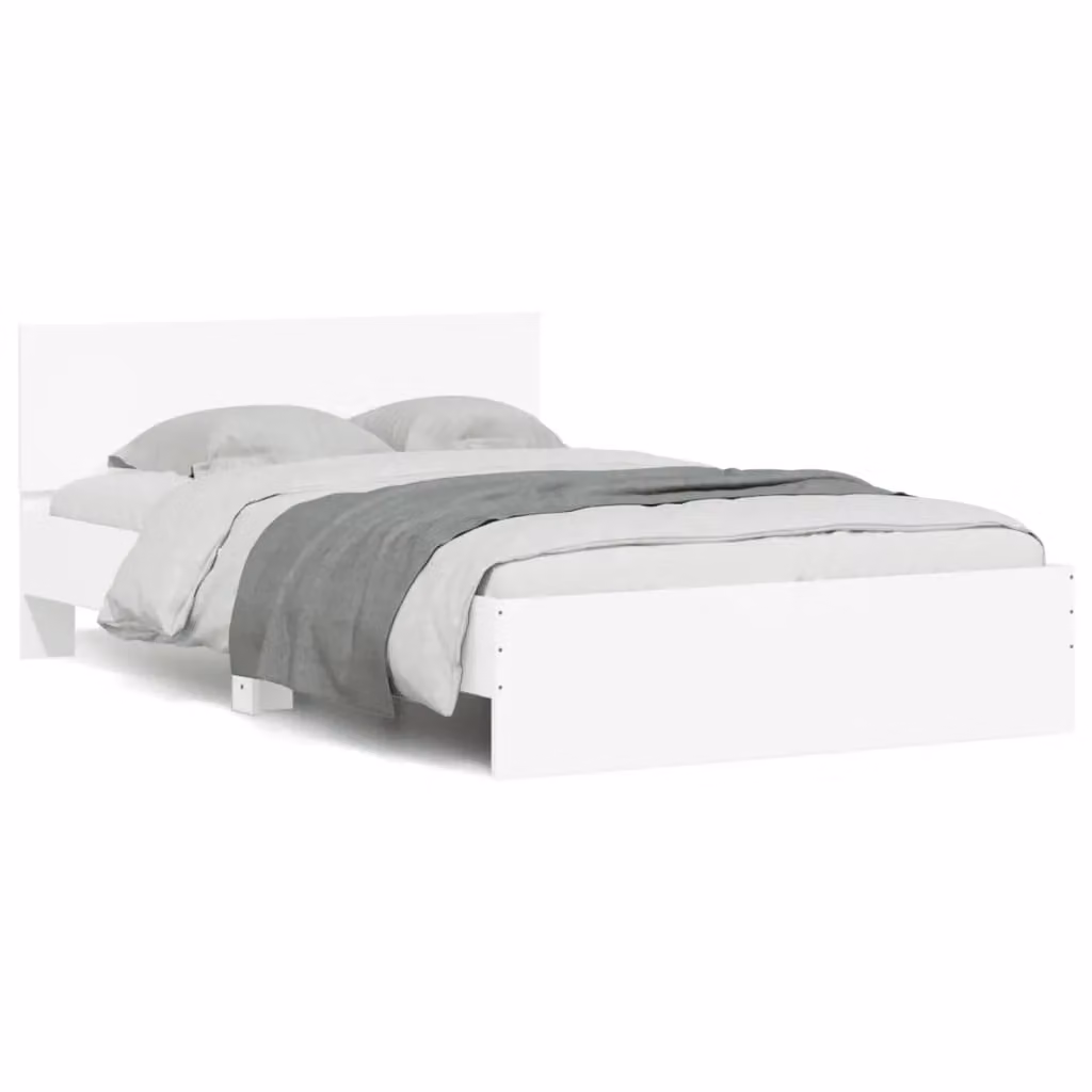 Berkfield Home Small Double Bed Frame with Lift Up Base in White, W/D/H: 120 x 200 cm – 2