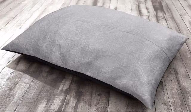 Velosso Silver Rectangular Lounging Cushion with Non-Slip Base