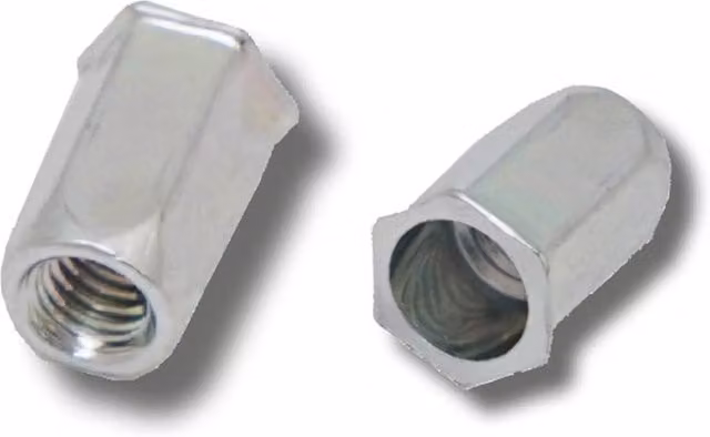 JRP Riveting Products M12 x 25.0 mm Steel Rivet Nuts, Silver, Box of 100