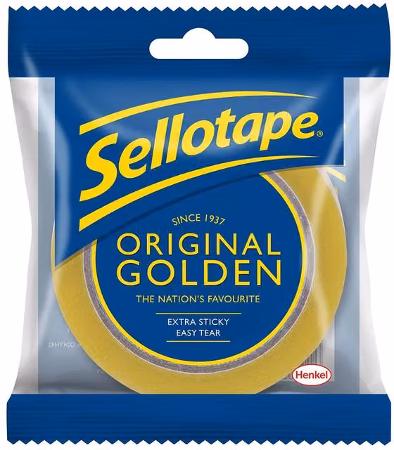 Sellotape Strong & Sticky Original Golden Tape, 50m, Gold – 1