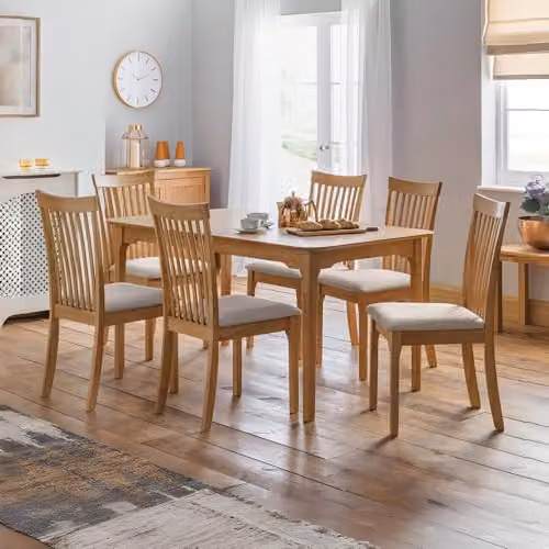 Julian Bowen Ibsen Set of 2 Dining Chairs in Brown Oak, H 94 x W 55 x D 45 cm – 2