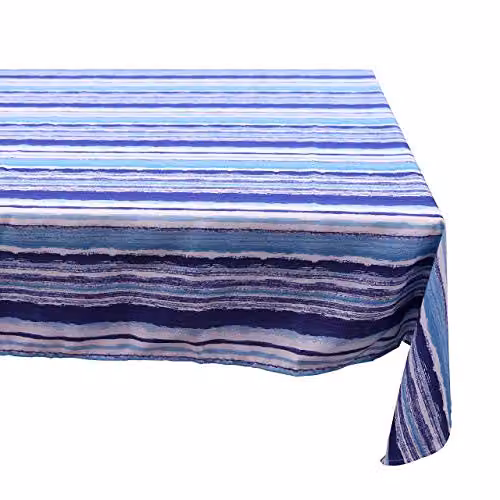 Luxury Living Striped Water Repellent Outdoor Table Runner in Blue and Multicolour, W/D/H: 35.56 x 182.88 x 35.56 cm – 3