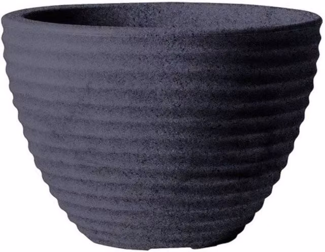 Stewart Grey Plastic Low Honey Pot Planter for Indoor Plants