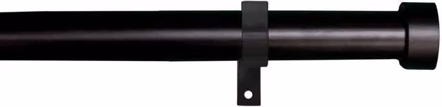 Blinds Outlet Metal Extendable Eyelet Curtain Pole with Crystal Ball Finials in Black, Length: 120 cm – 1