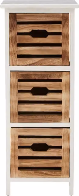 Orsina Modern 3 Drawer Chest in Natural Wood for Bedroom or Living Room, W/D/H: 75 x 30 x 27 cm – 1