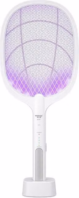 Leaper 947G Folding Rechargeable Electric Mosquito Repellent Swatter in White
