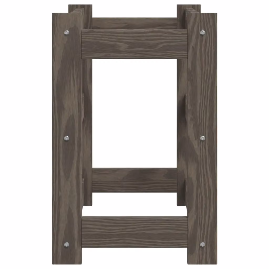 Berkfield Home Grey Solid Pine Wood Wall Mounted Wine Rack for 12 Bottles – 4
