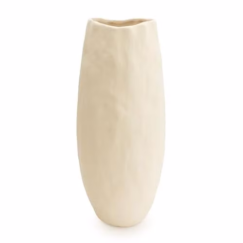 Garden Greatness Ceramic Tabletop Wave Top Vase in Beige and Multicolour, Height: 36 cm – 1