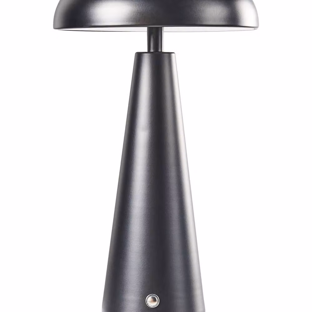 Wyld and Coco Black Metal Retro Dome Table Lamp with Wireless Touch Dimmer and Rechargeable Battery – 2