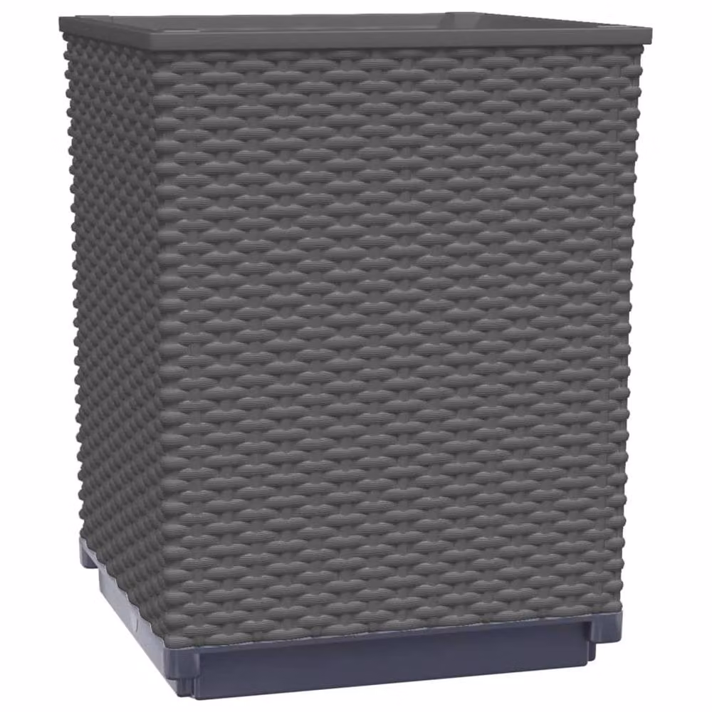 Berkfield Home Set of 2 Black Polypropylene Planter Tubs, W/D/H: 30 x 30 x 37 cm – 4
