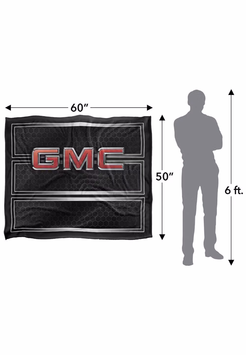 GMC White Front Grill Silky Touch Super Soft Fleece Throw Blanket W/D/H: 152 x 127 cm – 8