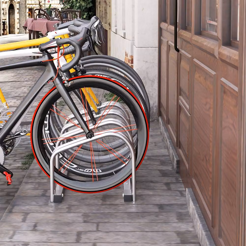 STILVORA 4 Bike Stand Floor or Wall Mounted in Silver – 2