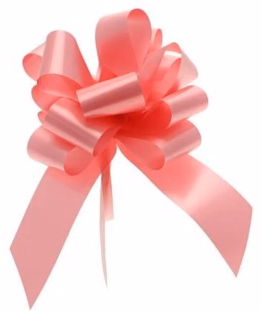 KDMD Pink Plastic Pull Bow 50mm Party Decoration