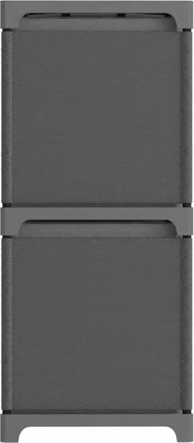 Berkfield Home Modern 4-Cube Display Shelf with Boxes in Grey, W/D/H: 69 x 30 x 72.5 cm – 1