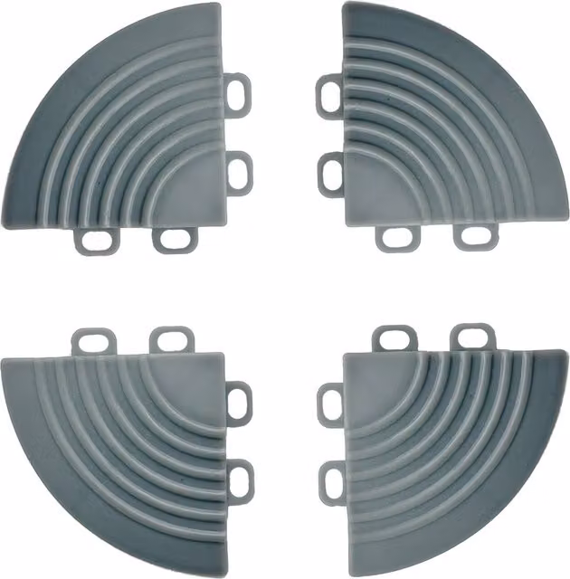 Nicoman Grey Corner Pieces for Garage Floor Tiles
