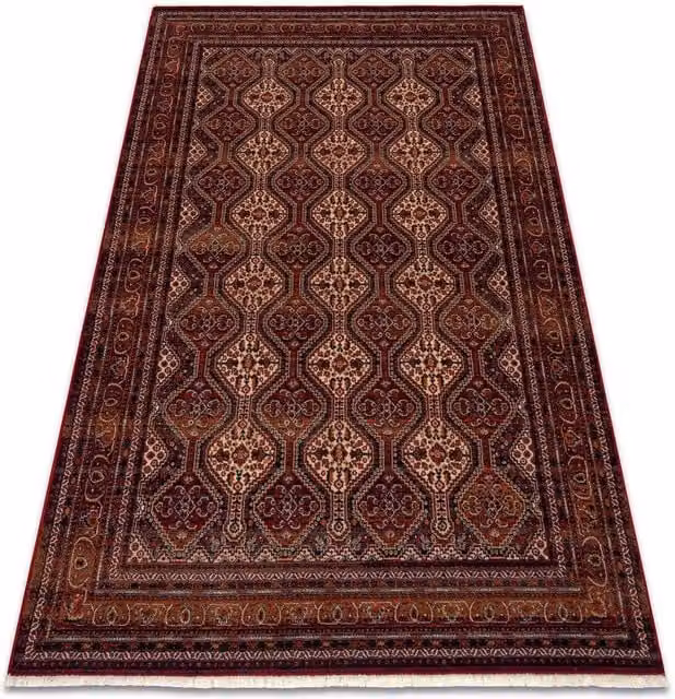 RugsX Red Wool Keshan Oriental Rectangular Rug, W: 80 cm, L: 145 cm