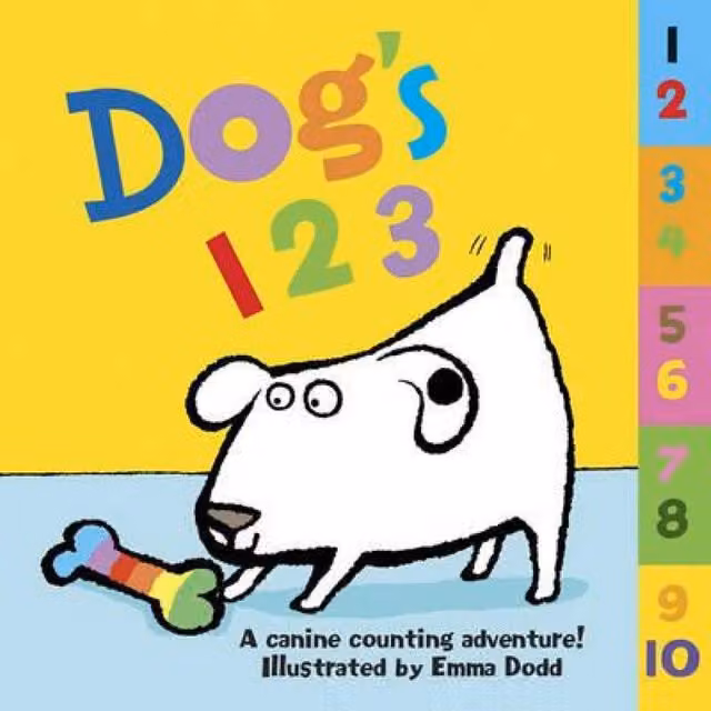 Anness Publishing Dog's 123 Multicolour Board Book