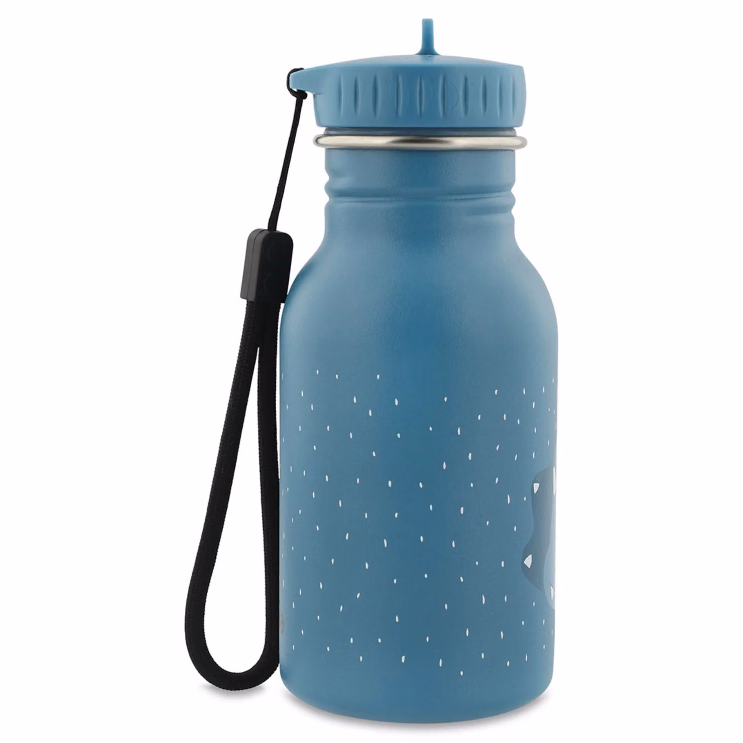 Trixie Mr. Triceratops Stainless Steel Childrens Water Bottle with Straw and Carry Handle, Blue, 350ml – 2