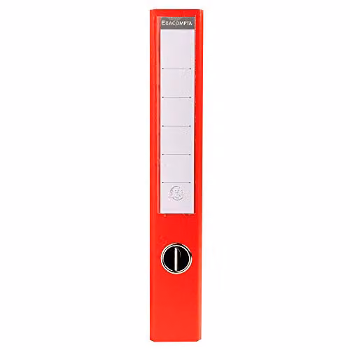 Exacompta Prem'Touch PVC Lever Arch File for A4 Documents, Red, 50mm Spine – 2