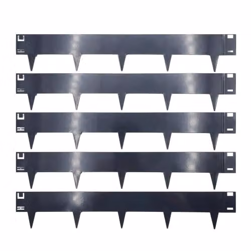 Nicoman Anthracite Steel Garden Border Edging Set, 5 x 1m Metal Lawn Edging Strips – 5