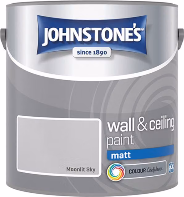 Johnstone's Moonlit Sky Grey Matt Emulsion Paint, 2.5l – 4