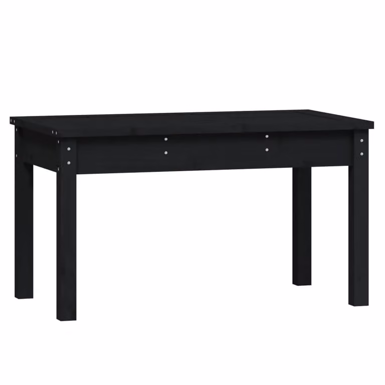 Berkfield Home Rustic Black Solid Wood Pine Garden Bench W/D/H: 80 x 44 x 45 cm
