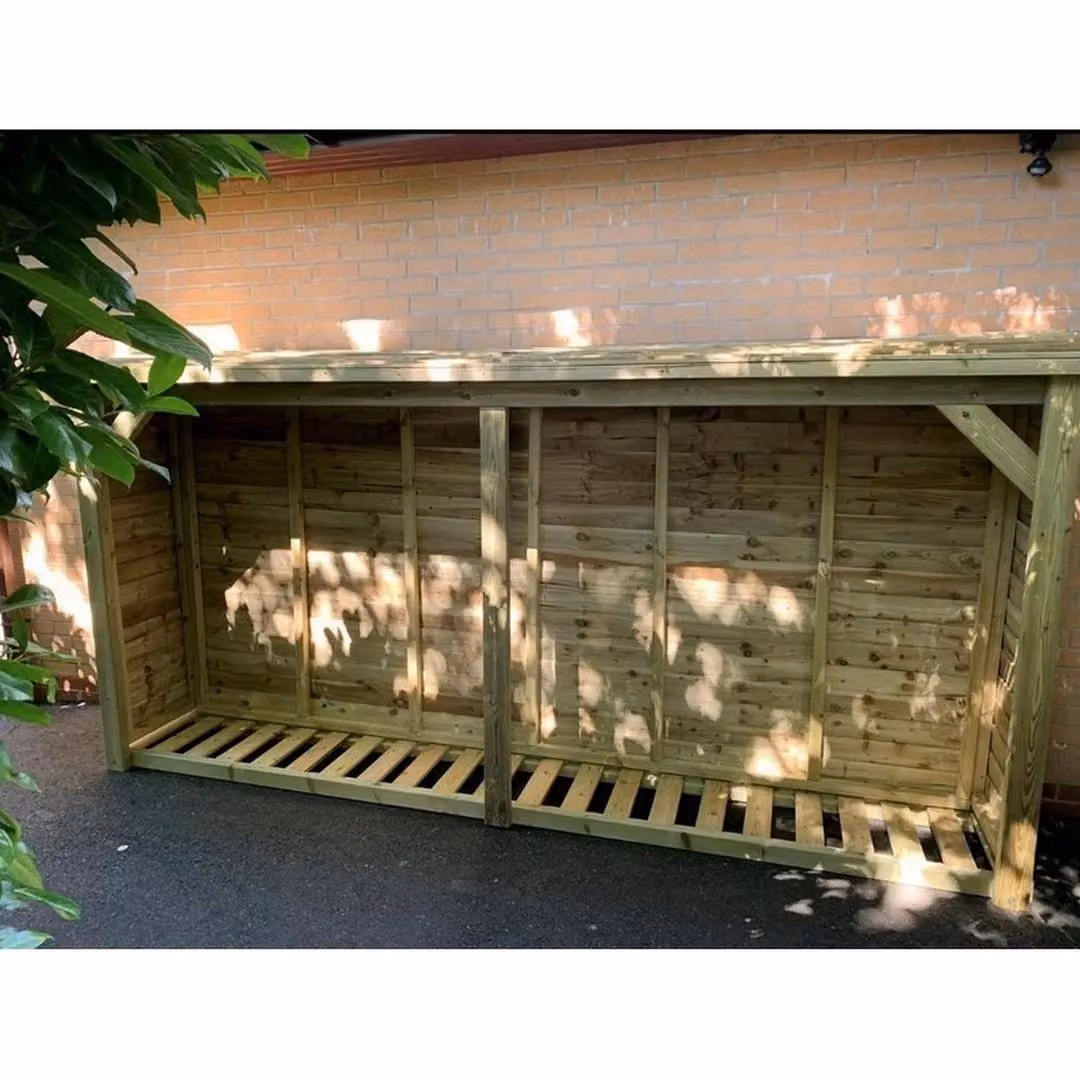 Churnet Valley Garden Furniture Ltd Super Heavy Duty Timber Log Store in Brown, W/D/H: 120 x 60 x 180 cm – 2