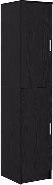 Berkfield Home Modern Black Oak Buffet Cabinet with Hinged Doors and Internal Shelves – 1