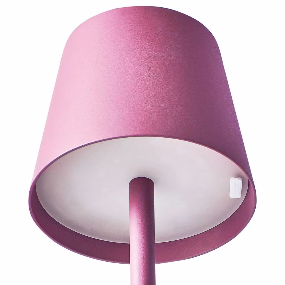 Wyld and Coco Pink Aluminium Table Lamp with Touch Dimmer and USB Charging – 3