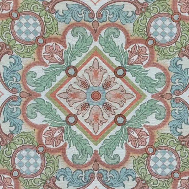 HOUSE Llewelyn-Bowen Festivo Printed Fabric Taffy in Multicolour