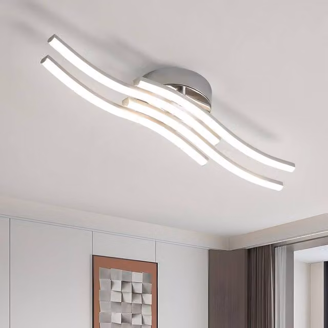 Goeco 24W LED Ceiling Light in Silver, 4500K Cool White – 1