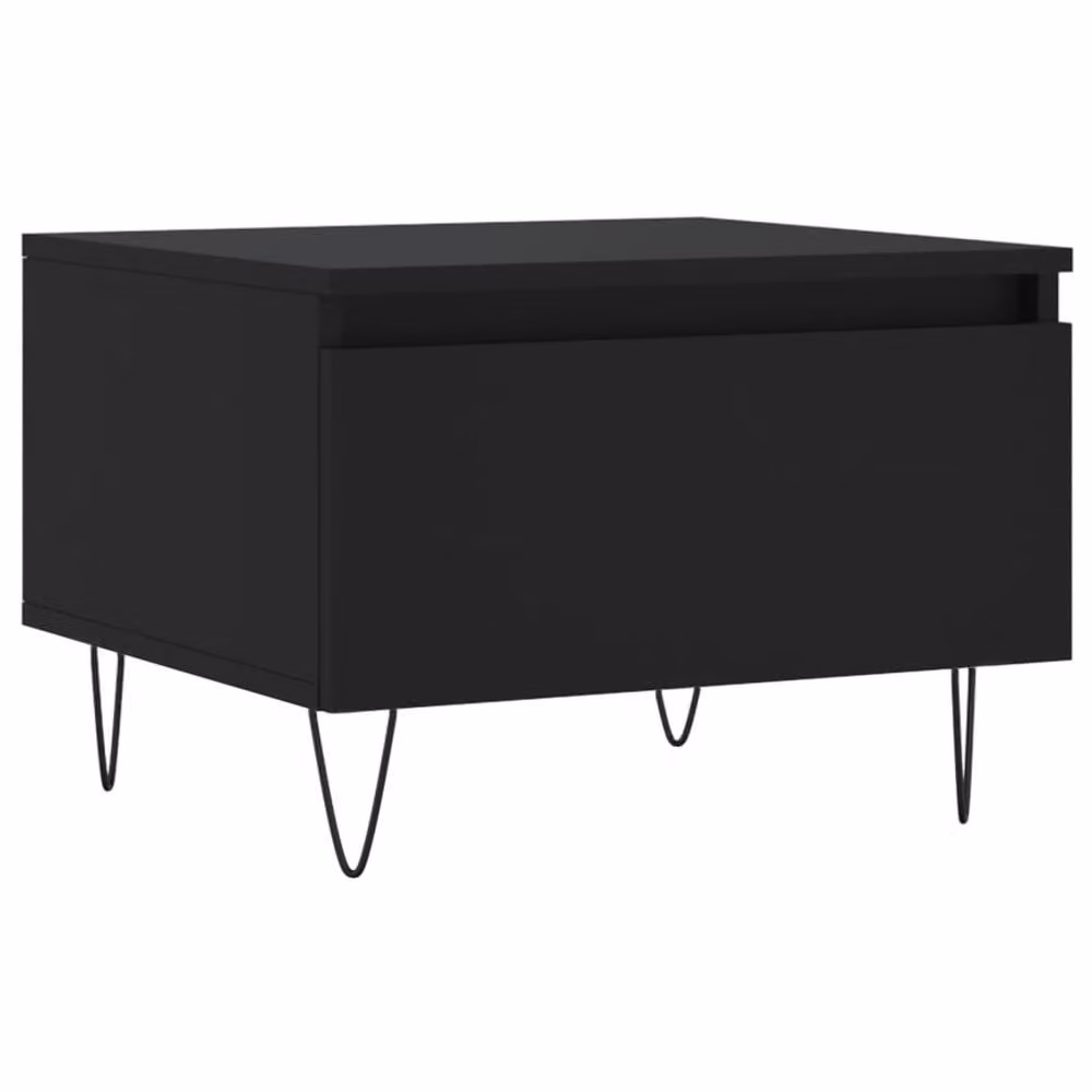 Berkfield Home Set of 2 Modern Black Nested Coffee Tables in Engineered Wood, W: 50 cm, D: 46 cm, H: 35 cm – 4