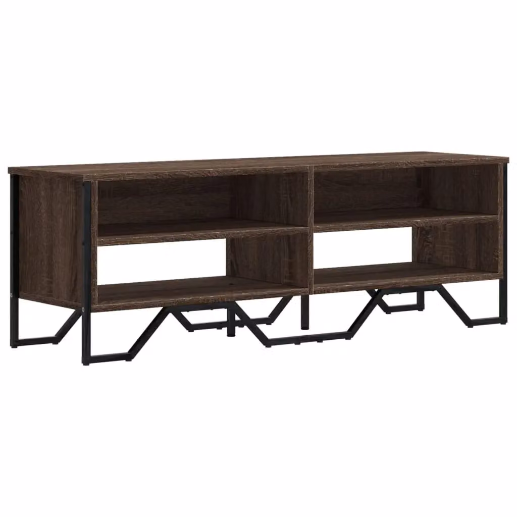 Berkfield Home Modern TV Cabinet in Brown Oak, W/D/H: 122 x 34 x 41 cm – 2